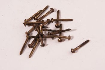 Schroefjes bolkop 1.6 x 8mm brons antiek gleuf 100 stuks
