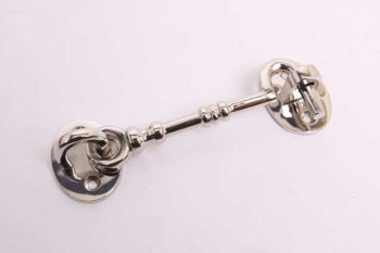 Kajuithaak of windhaak blinkend nikkel 120mm uitzetlengte (135mm totaal)
