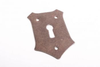 Sleutelplaat klassieke schildvorm roest 56mm