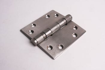Renovatie scharnier geborsteld RVS 89x89mm kogel gelagerd met platte knop