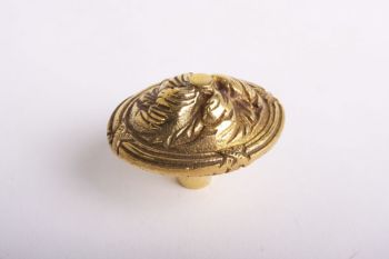 Knop klassiek ovaal messingkleur 47mm