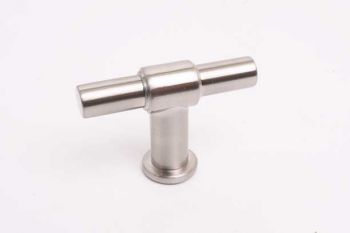 Knop geborsteld RVS look 54mm T-knop