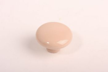 Knop porselein rond oud roze 36mm