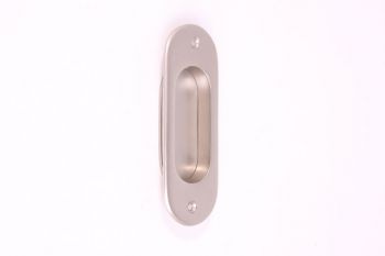 Greep schuifdeur geborsteld nikkel 128mm