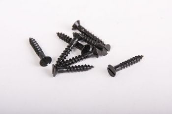 Schroeven platkop 3.5 x 25mm zwart gleuf 100 stuks