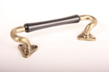 Deurgreep 225mm brons antiek - zwart ebbenhout