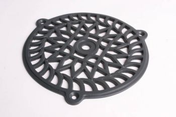 Rond rooster RAL 7016 antraciet grijs op massief messing rond 160mm