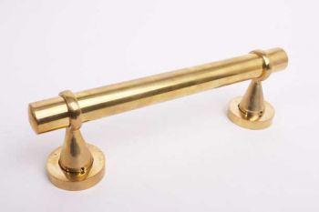 Klassieke voordeurgreep messing polijst 260mm