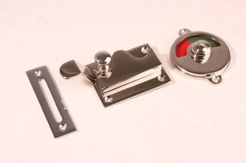 WC sluiting groen/rood blinkend nikkel - inlaat/bocht