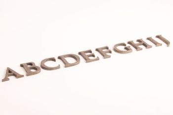 Letters voor namen en tekst brons antiek A-Z, &, @, - 40mm