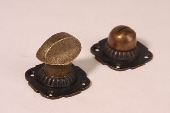 WC sluiting ribbel klassiek brons antiek