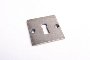 Sleutelrozet Bauhaus zilver antiek vierkant 50mm
