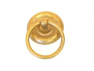Ringgreep met ronde achterplaat brons antiek rond 55mm