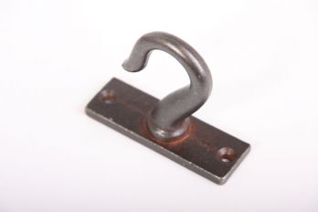 Plafondhaak tinkleur, roestkleur of zwart gietijzer te gebruiken als ophanghaak 66mm