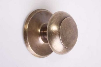 Deurknop rond brons antiek 64mm voordeur