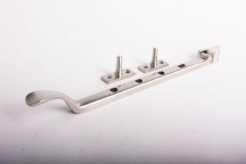 Raamuitzetter voor draairaam Jaren 20 geborsteld nikkel 255mm - 8mm