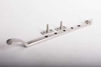 Raamuitzetter voor draairaam Jaren 20 geborsteld nikkel 305mm - 8mm
