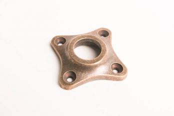 Rozet voor deurkruk of wc-sluiting brons antiek 37mm