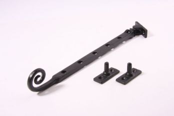 Raamuitzetter landelijk met krul zwart 240mm - 8mm