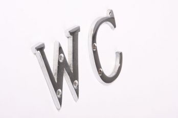 Letters chroom A-Z 49mm