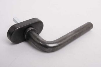 Raamkruk rond ijzer grijs 16mm tinkleur draai-kiep kruk industrieel