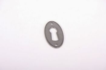 Sleutelplaat ovaal metaal grijs (tinkleur) 18mm