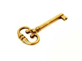 Klassieke sleutel brons antiek gat 40mm