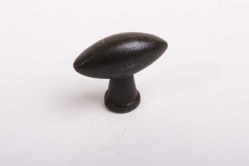 Knop ovaal olijf roest, zwart of tinkleur 36mm (ook 45 of 54 mm)