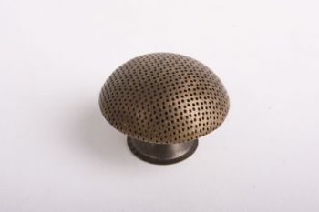Knop brons antiek of messing polijst 38mm met gaatjes