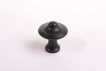 Klassieke ronde knop gietijzer zwart 29mm voor keukens en meubelen