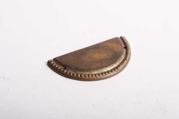 Klassiek sierplaatje brons antiek half rond 60mm gegoten