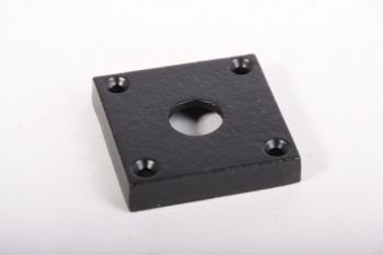 Rozet zwart vierkant 50mm voor kruk of wc-sluiting 15mm gat