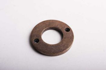 Rozet rond 50mm brons antiek voor rond cilinderslot met gat 25mm