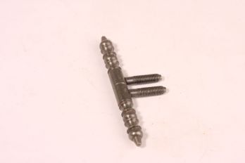 Paumelle scharnier 9mm metaal grijs (tinkleur) met sierknop