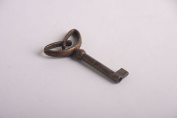 Klassieke art nouveau sleutel brons antiek voor slot gat 35mm