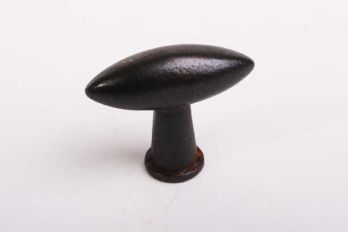 Ovale knop olijf gietijzer roest, zwart of tinkleur 45mm (of 36 en 54mm)