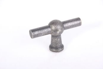Knop antiek grijs 70mm T-vormige kraanknop
