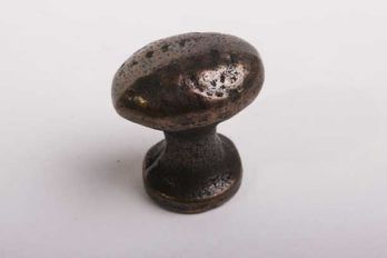 Knop ovaal brons Antiek 35mm
