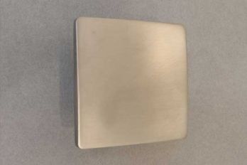 Vierkante greep modern geborsteld nikkel 50mm of 80mm