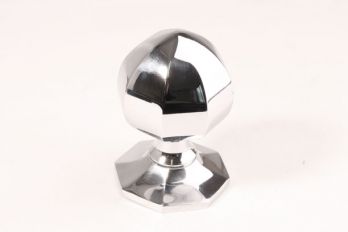 Deurknop blinkend chroom achthoekig 75mm
