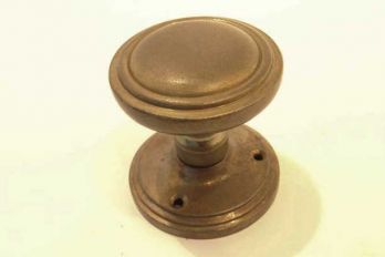 Deurknoppen rond brons antiek voor binnendeur 63mm per paar