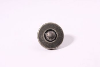 Deurbel-beldrukker rond antiek grijs - zilver antiek 49 mm