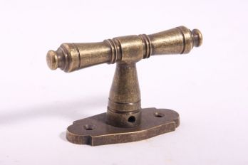 Raamkruk T-vorm 92mm brons antiek 7mm pen